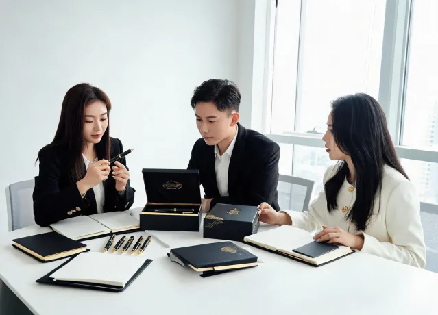 Business and education teams using premium writing instruments