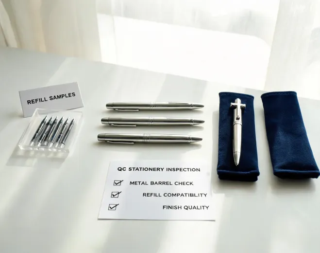 Cross Pens production and inspection desk for premium writing instruments